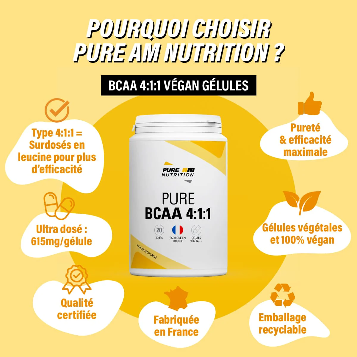 PURE BCAA 4:1:1 en gélules - Image 3