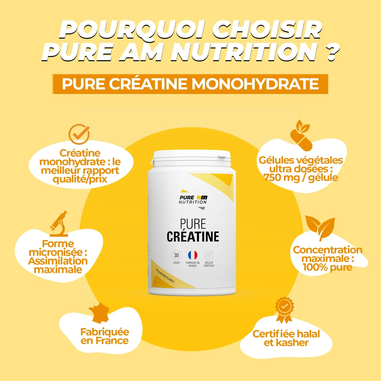PURE Créatine monohydrate en gélules - Image 3