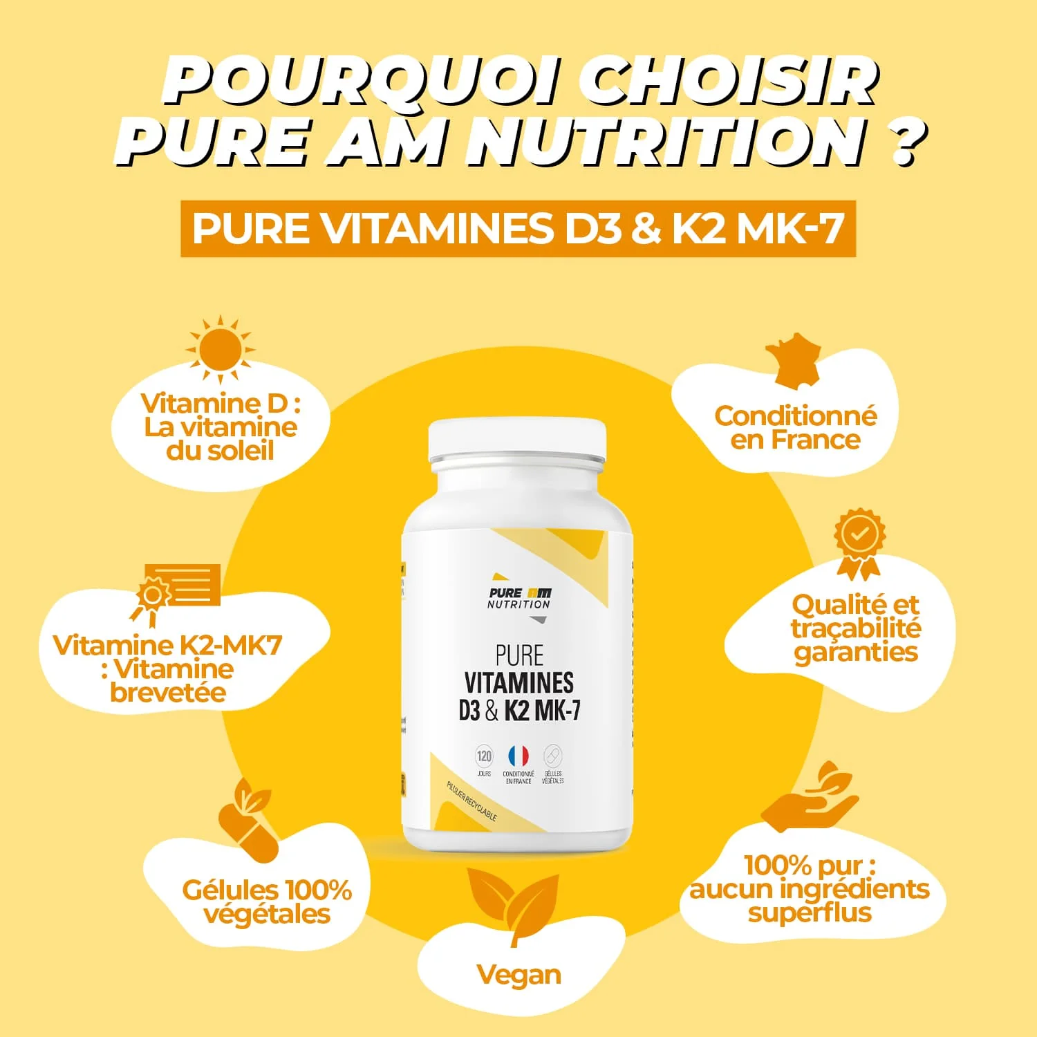 PURE Vitamines D3 + K2 MK-7 - Image 4